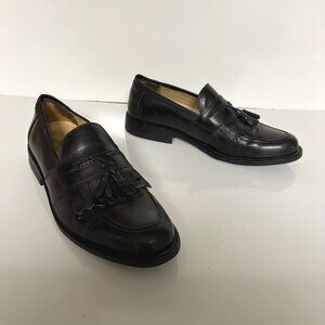 Johnston & Murphy Signature Series Black Leather Tassel Loafer Mens Size 10.5M
